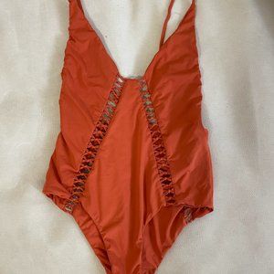 San Lorenzo One Piece Orange Swimsuit